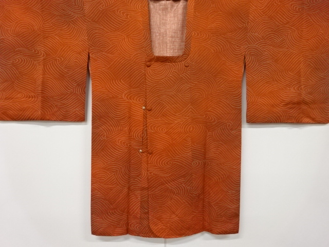 リサイクル　波模様道行コート